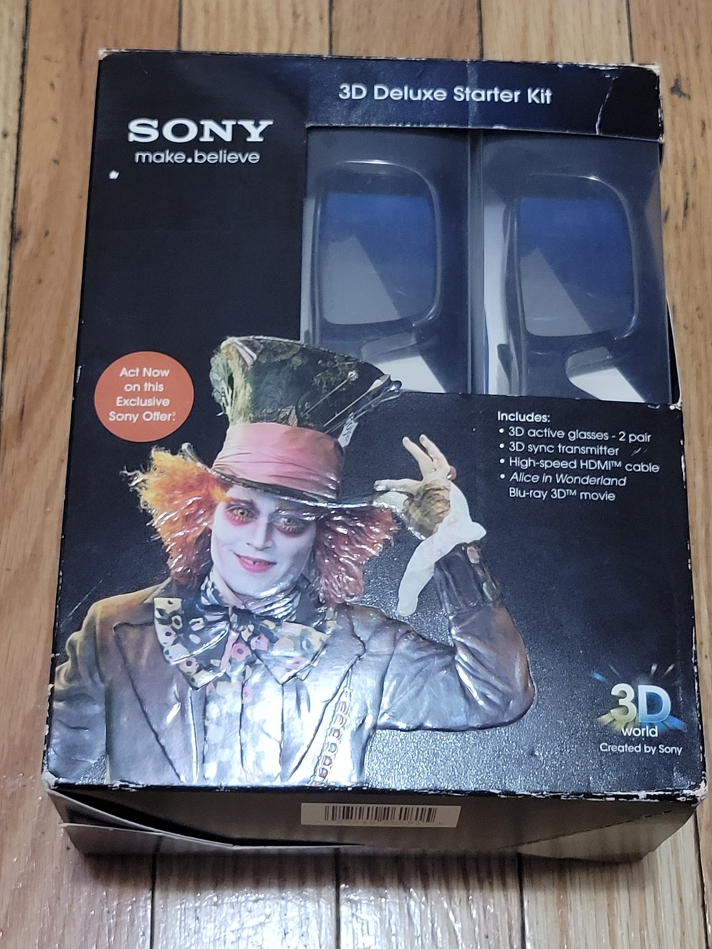Sony 3D Deluxe Starter Kit - Black with Blue Lenses